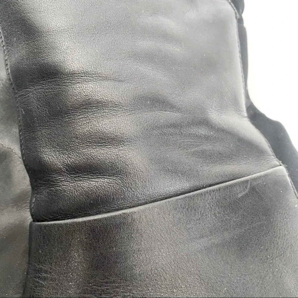 Me too Harlow Black Leather Over the Knee Boots Size 9 1/2